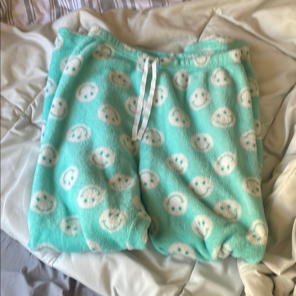 Blue Smiley Face Pajama Pants